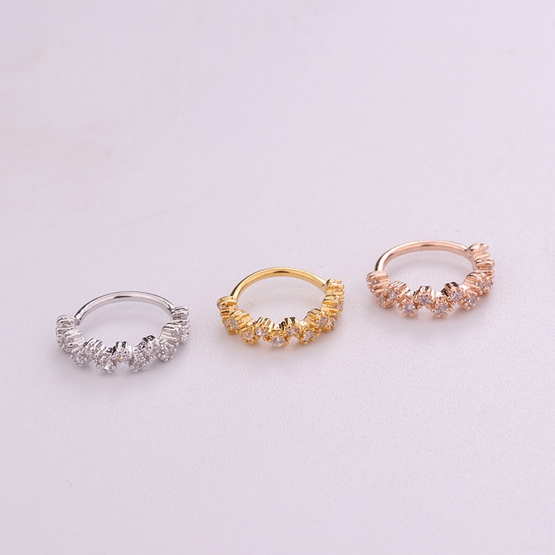 1PC Gold Sliver Color Tree Leaves Tone CZ Helix Cartilage Hoop Earring Tragus Rook Snug Ear Piercing Jewelry