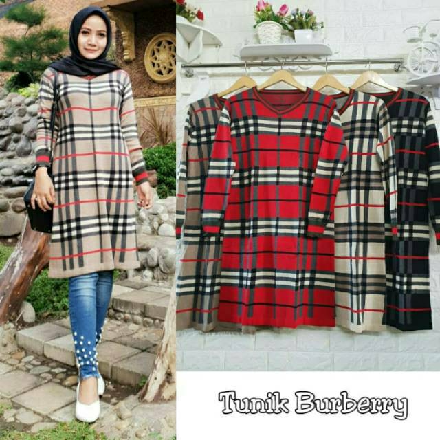 Tunik Burberry, TUNIK RAJUT WANITA JUMBO FIT XXL LD 100-124 BAHAN RAJUT IMPORT CANTIK TERMURAH OOTD TERLARIS