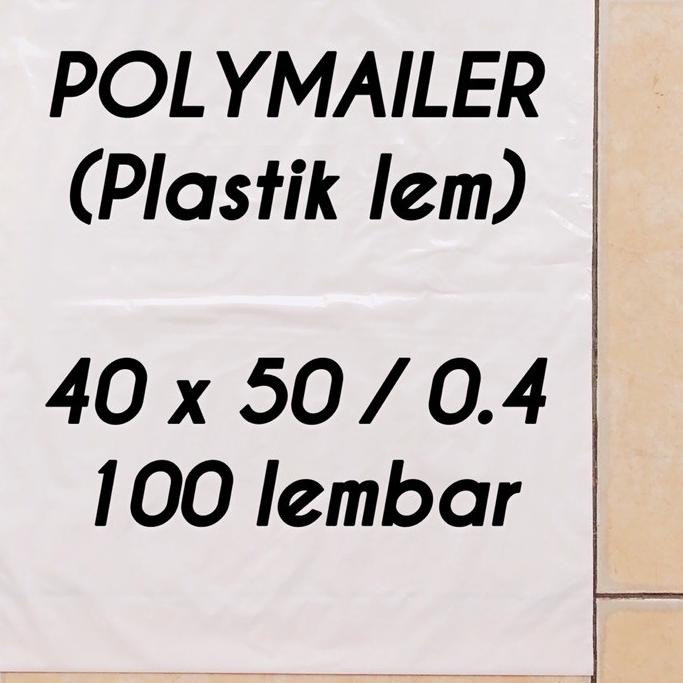 

plastik packing POLYMAILER JUMBO 40x50 0.4 100 lembar hitam putih plastik lem