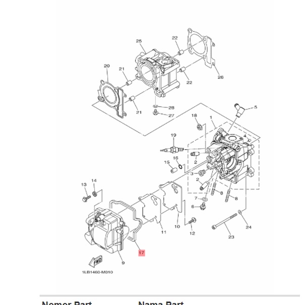 SIL SEAL TUTUP KLEP BLOK HEAD XEON RC GT AEROX 125 ORIGINAL YGP 1LB-E1193-00