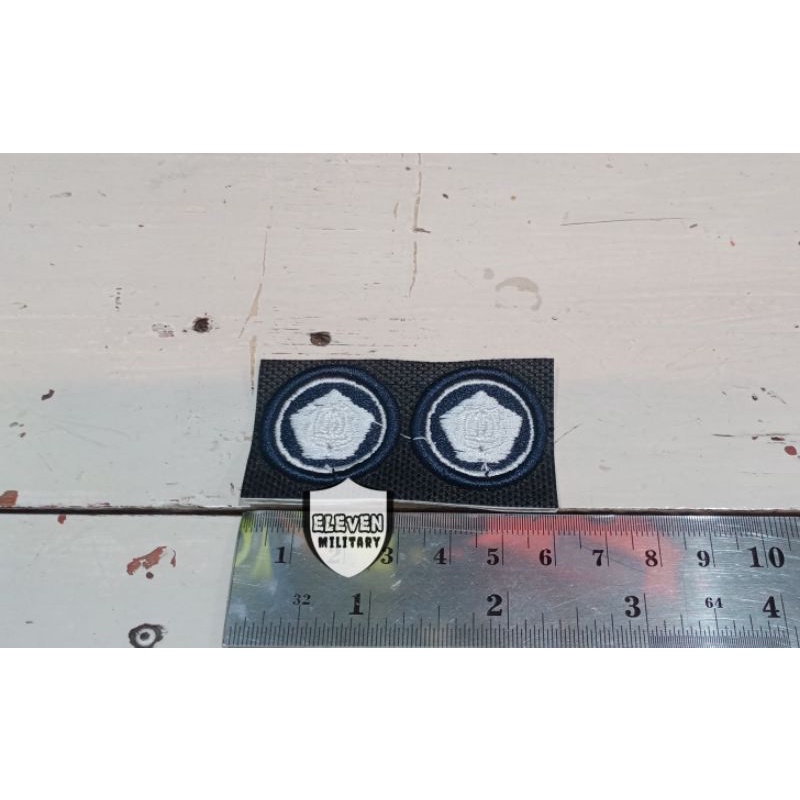 BORDIR TIMBUL MONOGRAM SATPAM WARNA BIRU