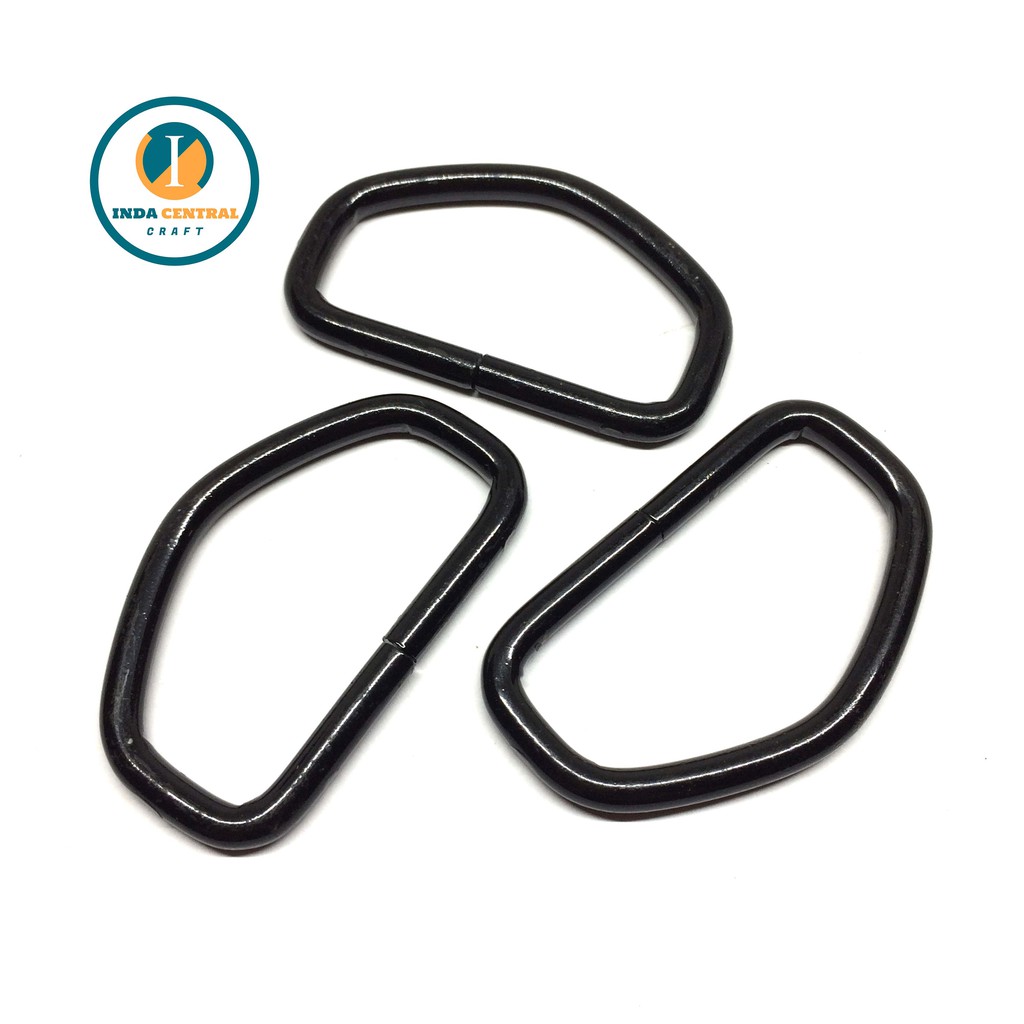 RING D AKSESORIS TAS PRISMA BESI 3.8 CM HITAM