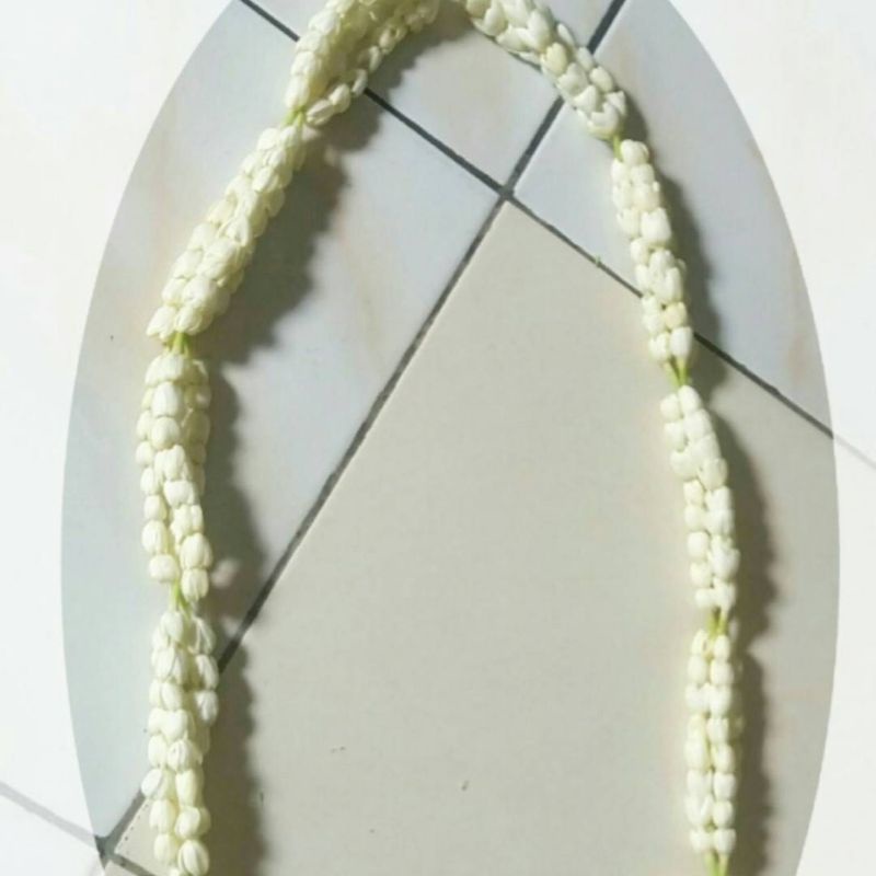 kalung melati asli fresh (bisa untuk akad,resepsi,pedang pora,penghargaan dll)