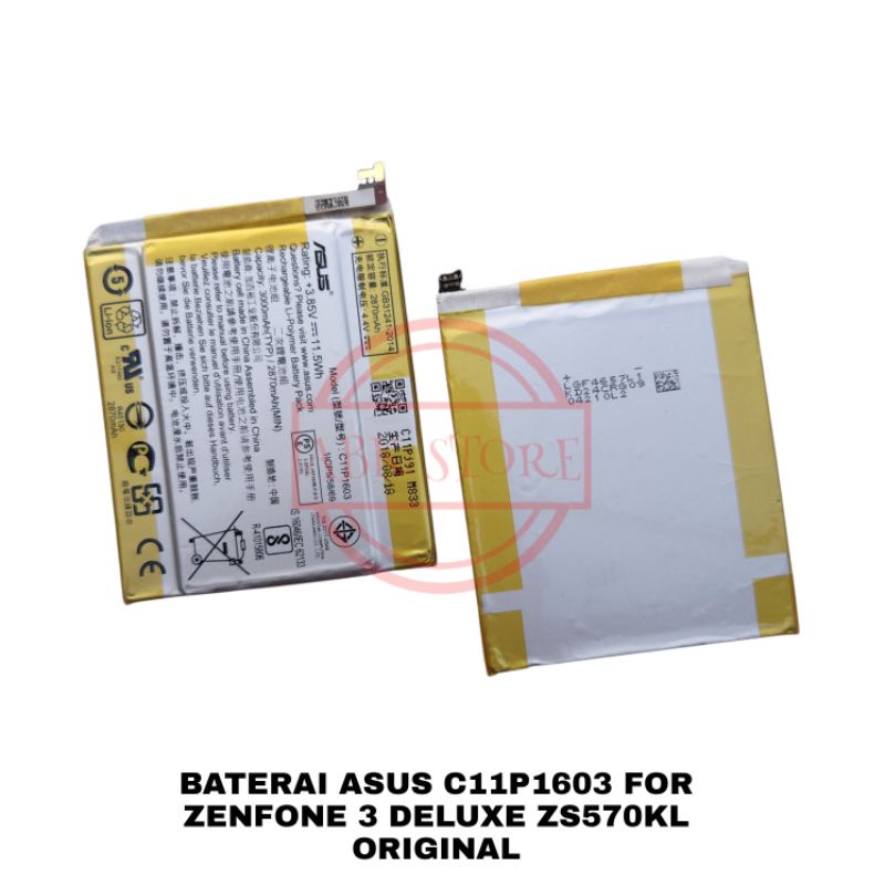 BATERAI BATTERY ASUS ZENFONE 3 DELUXE ZS570KL C11P1603 BATRE ORIGINAL