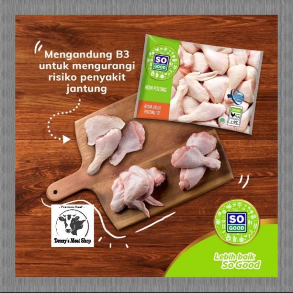 

AYAM UTUH POTONG 10 PCS SO GOOD