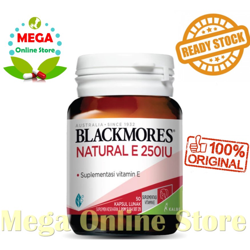 BPOM KALBE BLACKMORES NATURAL E 250 IU - 50 KAPSUL