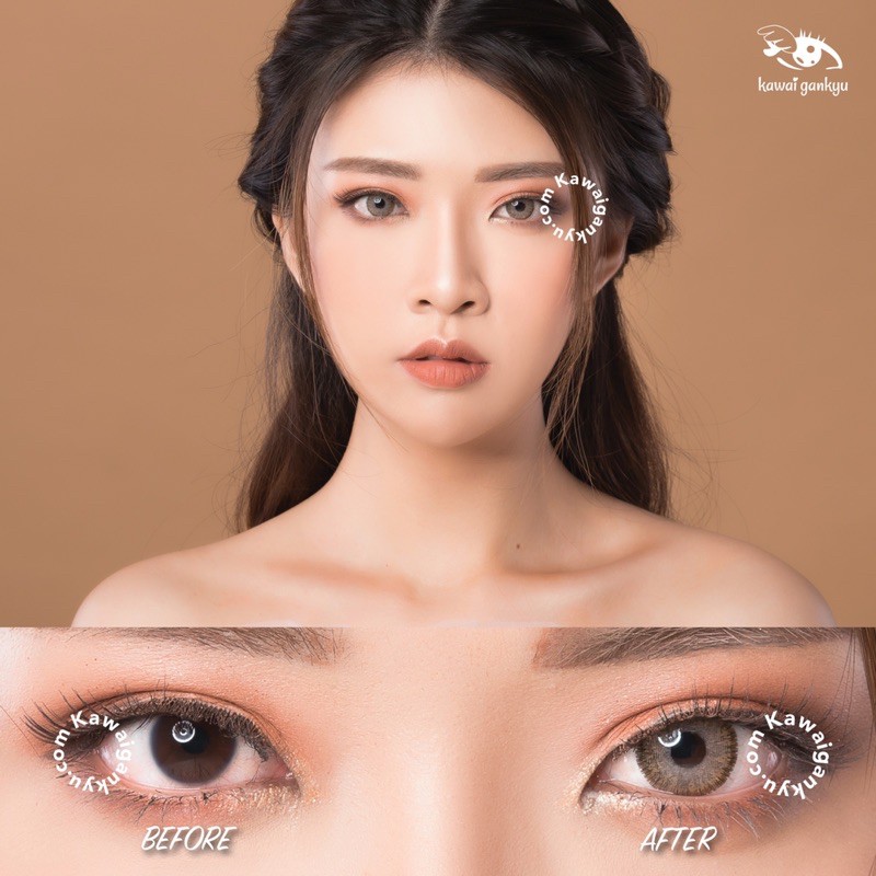 Kawai Gankyu Softlens Dreamcolor matake brown (1botol)