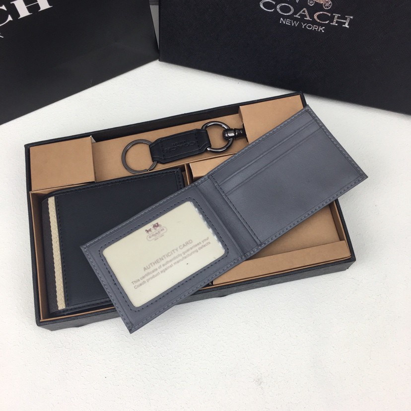 TAHAN HUJAN BADAI DANPETIR N0/ COACH F74974 / Original / Dompet Pendek Lipat / dompet pria / Dompet