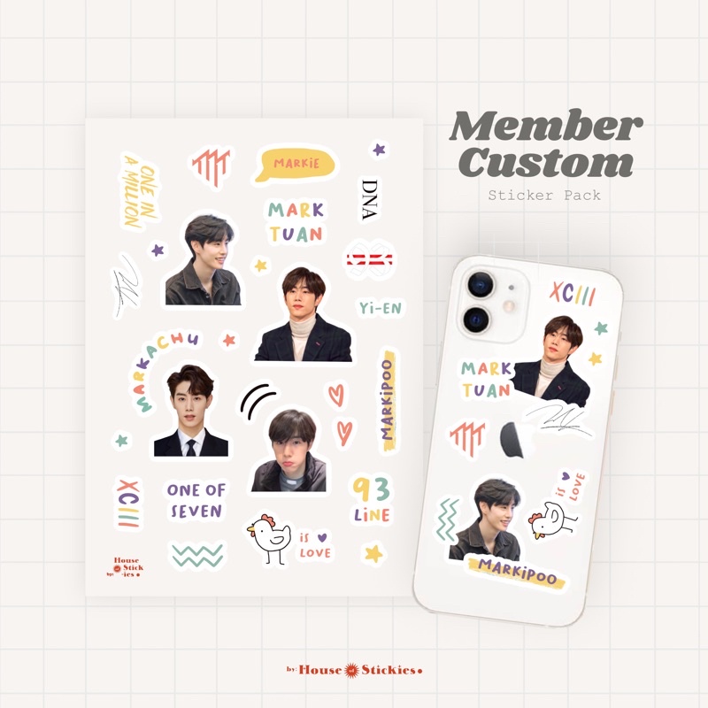 Stiker Kpop Member Custom (A5)