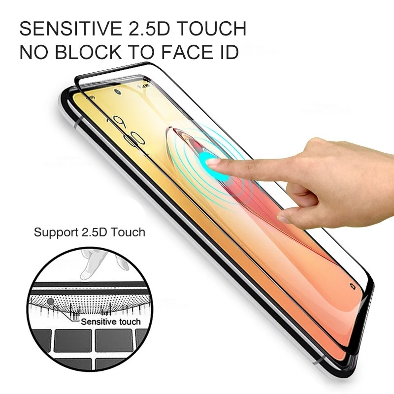 1pc Pelindung Layar Tempered Glass HD 9H Anti Silau / Sidik Jari Untuk Oppo Reno 8 Series