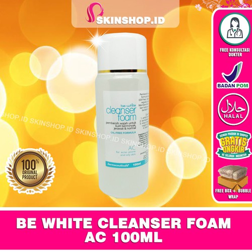 Be White Cleanser Foam AC Original / Pembersih Kulit Wajah Berjerawat BPOM Aman