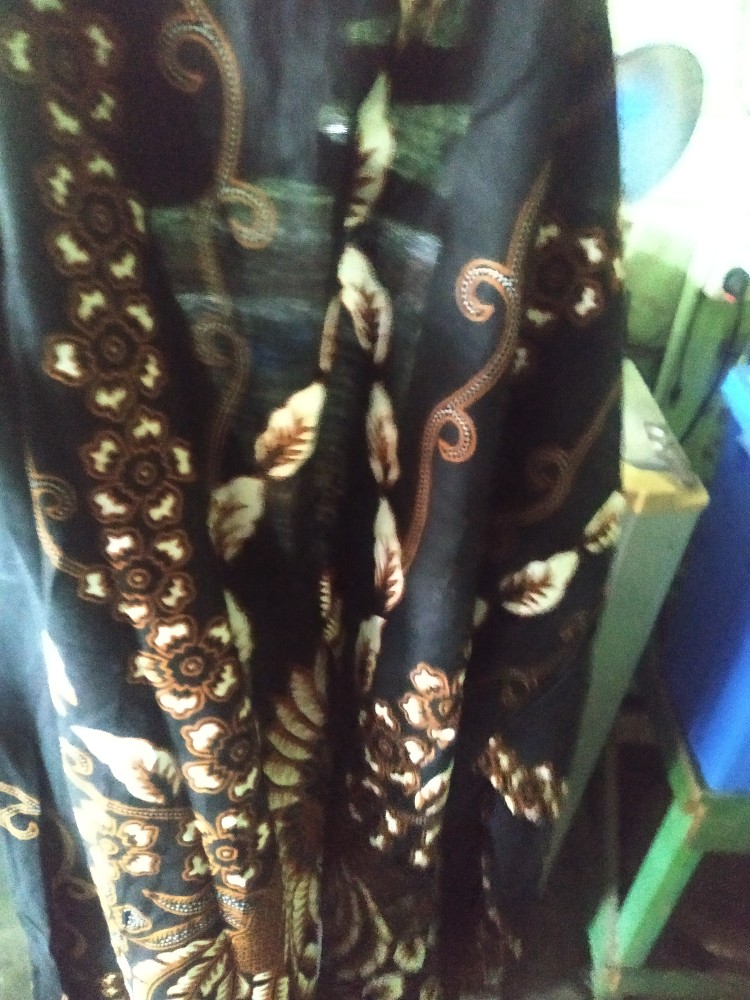 Kemeja Batik Pria Lengan Panjang Size M L Xl Xxl  Bswart Batik Hrb026 Kenongo Hem Panjang Padi