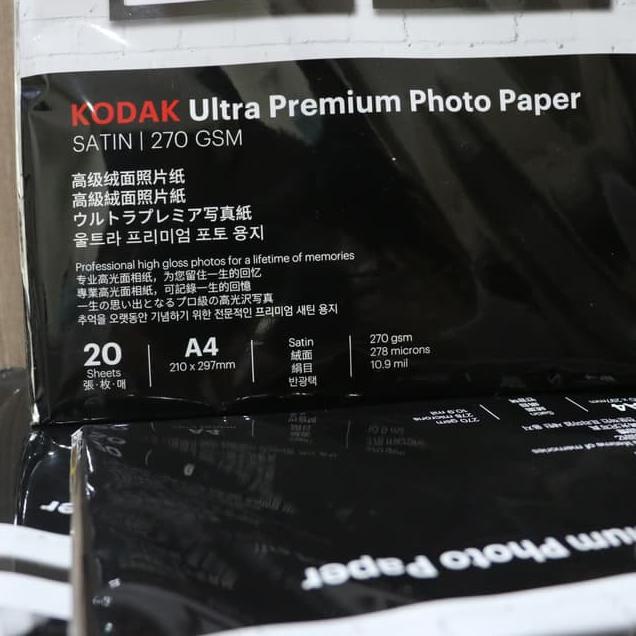 

Siap Kirim.. Kodak Ultra Premium Photo Paper SATIN 270GSM (20pcs/pax), A4