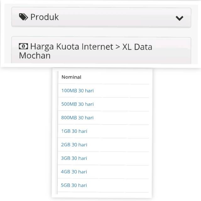 Paket XL Data Pure 3 GB 30 hari
