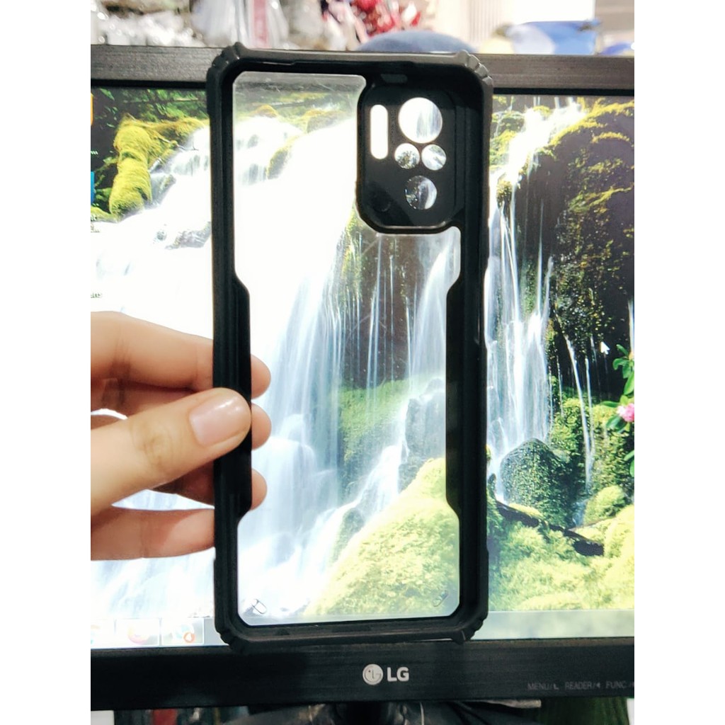 Anti Shocking Redmi Note 10 4G 6.43 Inch Hardcase Fusion List Hitam Acrylic Case