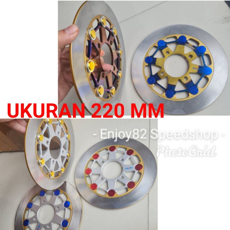 Disc Piringan Cakram Depan Variasi asli foating Buta Ukuran 220 mm Pnp Nuovo jupiter Mx fizr Vega Blade dll