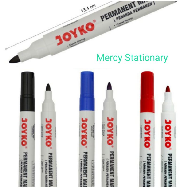 

Spidol Permanent Marker Joyko Hitam Biru Merah