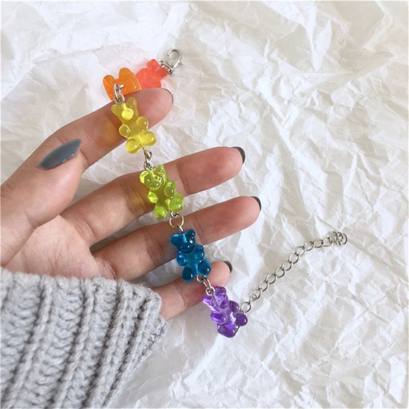 PROMO 9.9 Gelang Gummy Bear Beruang Warna Fancy Lucu Import Wanita Anak Premium Quality