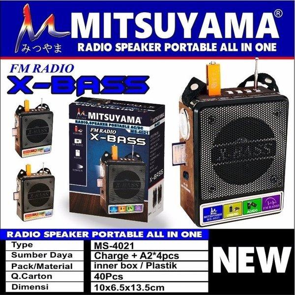 Sale Radio X-Bass Mitsuyama Ms-4021 Ac Dc Memory Card Aux Usb Bonus Gantungan Baru