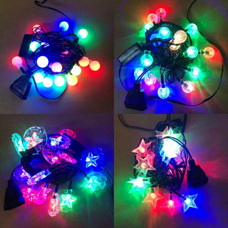(COD) LAMPU HIAS NATAL / Lampu Tirai 100 Led / lampu Dop / Lampu Hias / Lampu Agustus