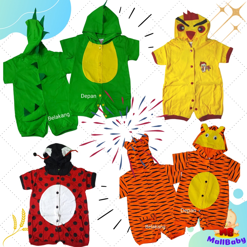 Baju Bayi Lucu Romper Jumper Bayi Kostum Karakter