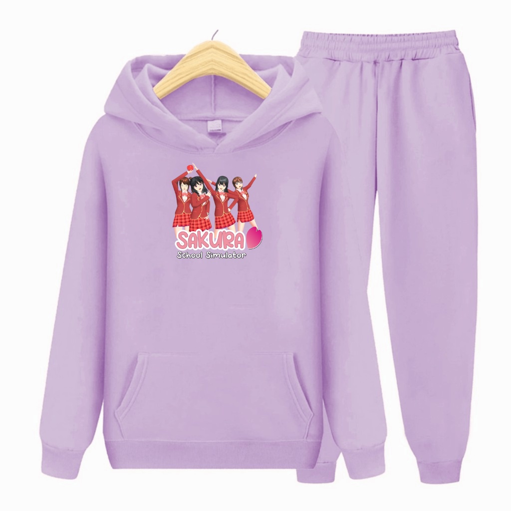 Setelan Sweater Anak SAKURA 02 /Baju Sweater Hoodie Anak-Dewasa