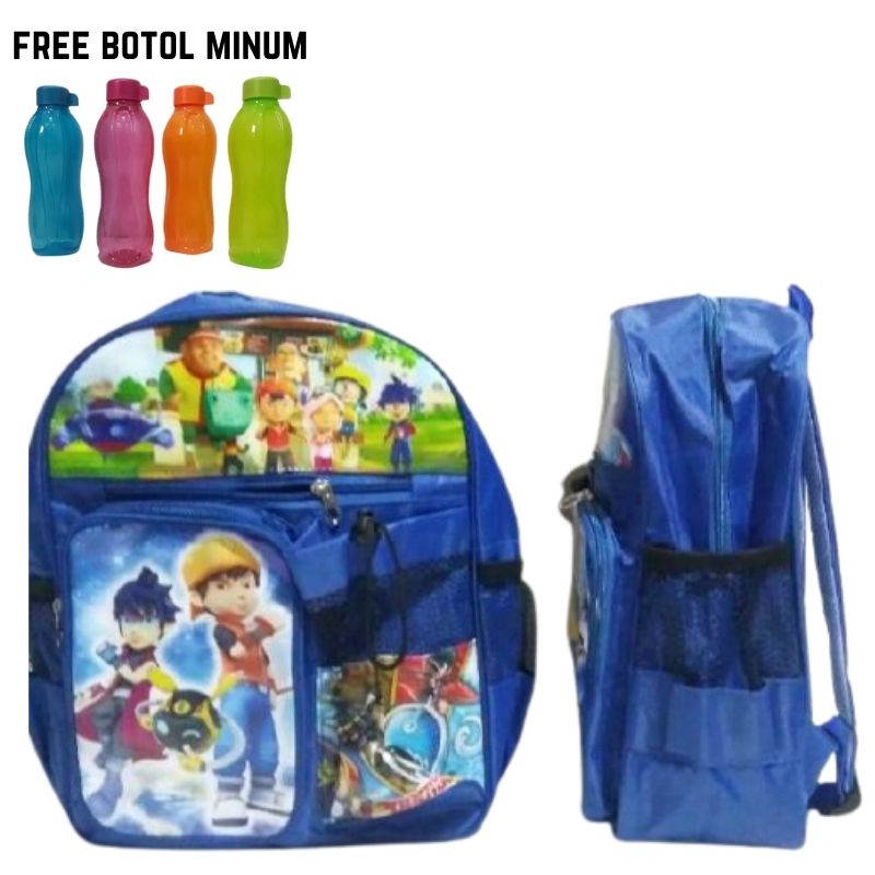 Tas Ransel Anak Boboboy free botol minum