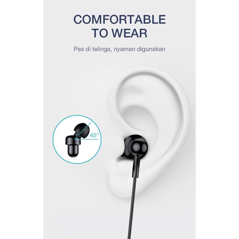 HANDSFREE ROBOT ORIGINAL RE20 COMFORTABLE EARPHONE TO WAER PURE BASS