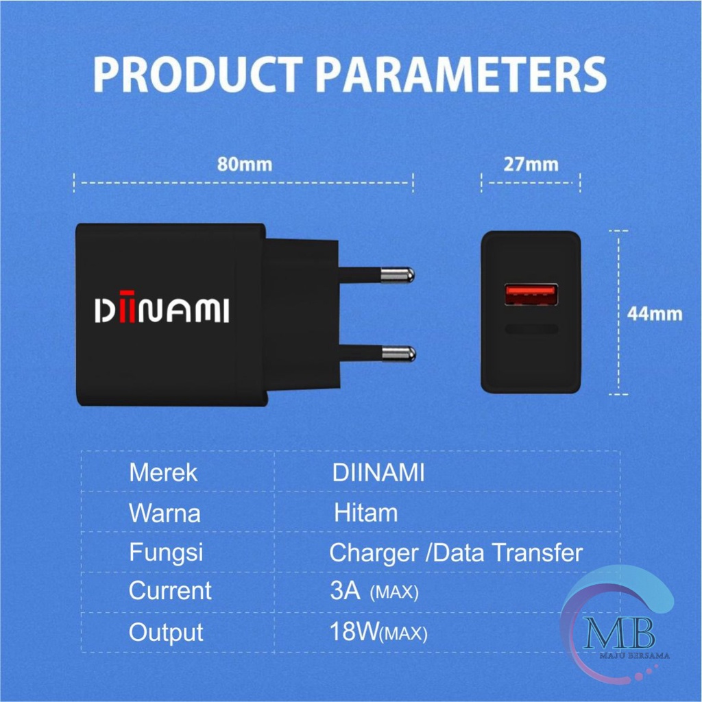 G20 DIINAMI 3A 18W Qualcomm QC3.0 Fast Charger Quick Charger Adaptor Ori GARANSI 1BULAN MB2557