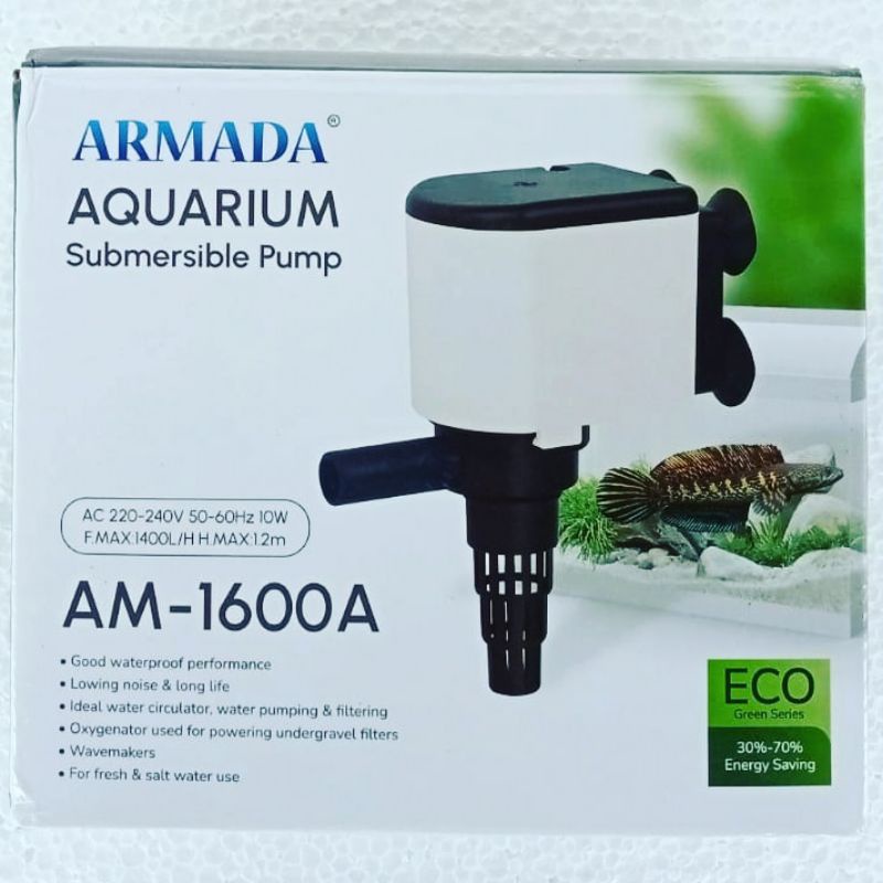 Galaksi_Bumiayu Power Head Armada Am 1600 A Water Pump Mesin Filter Celup Ph Aquarium