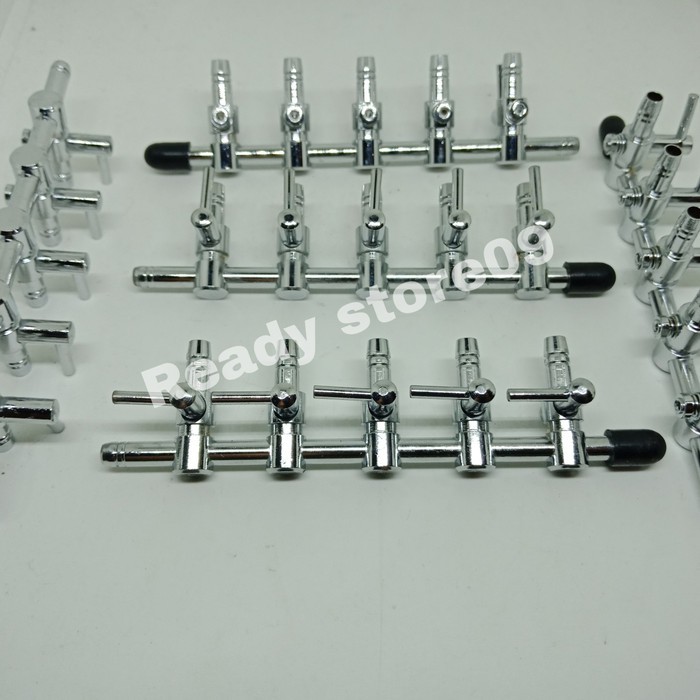 kran Aerator 5way/kran nikel pengatur udara 5jalur/kran nekel 5 lubang