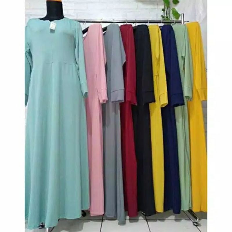 Gamis Jersey Polos Bigsize XXL