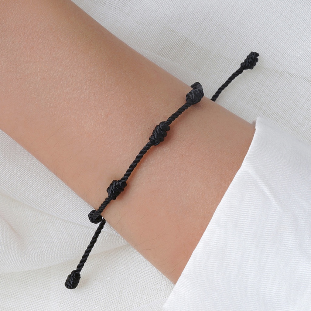 Hu Hu Hu Hu Hu Alat Bantu Pasang Kacamata♡ Gelang Tali Kepang Adjustable Dengan 7 Simpul Gaya Klasik Untuk Unisex