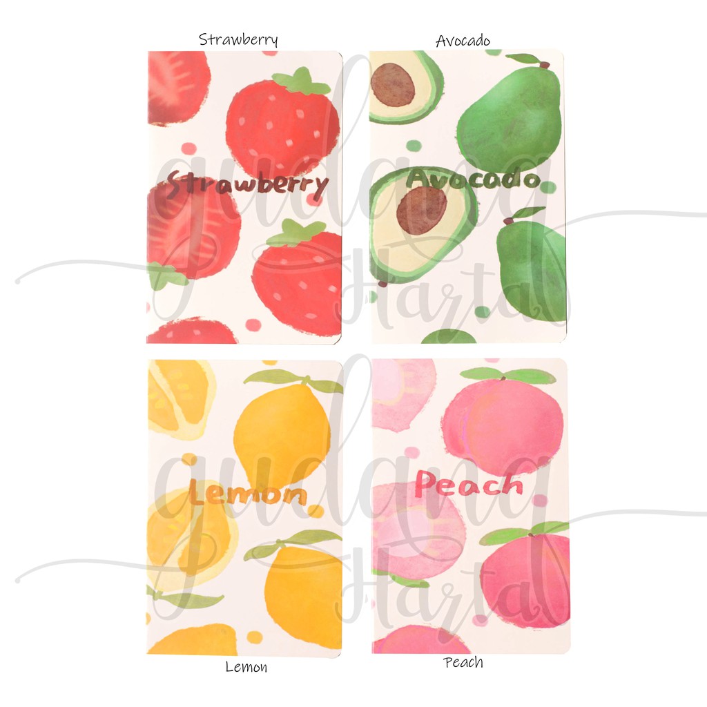 

Notebook A5 Fresh Fruit Buku Tulis Buku Catatan Note Avocado Peach Lemon Strawberry GH 308212