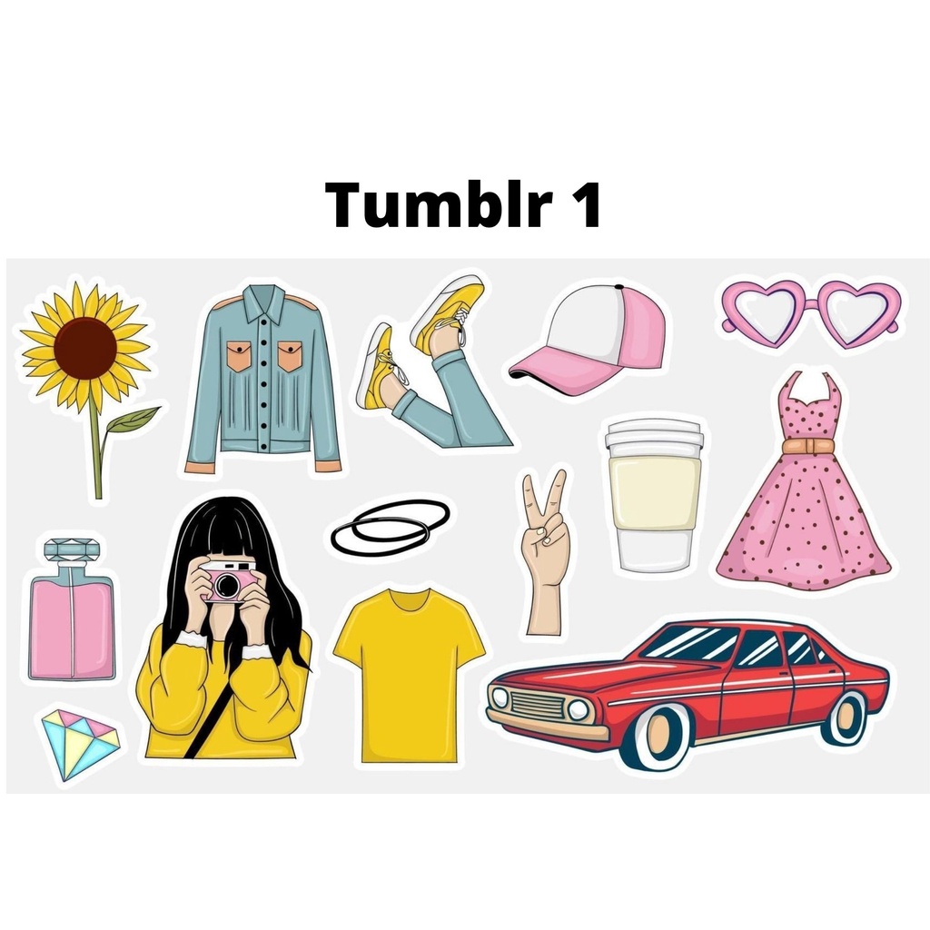 Sticker Pack Tumblr Sticker HP/Laptop Aesthetic Murah