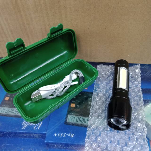 Swnter mini super terang swat mini police mini led XPE LED COB  kabel recharge box