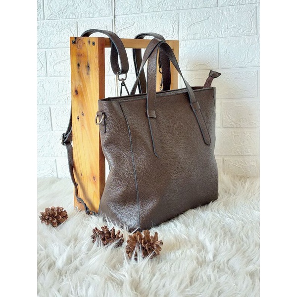 tas kulit wanita 3in1 original emqyu