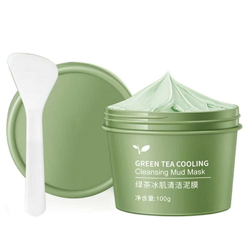 MAIGOOLE CLAY MASK GREEN TEA / CLEANSING MUD MASK  / MASKER LUMPUR WAJAH