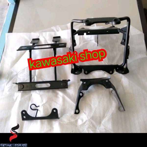 Braket lampu depan ninja r barong set original breket plat nomor ninja