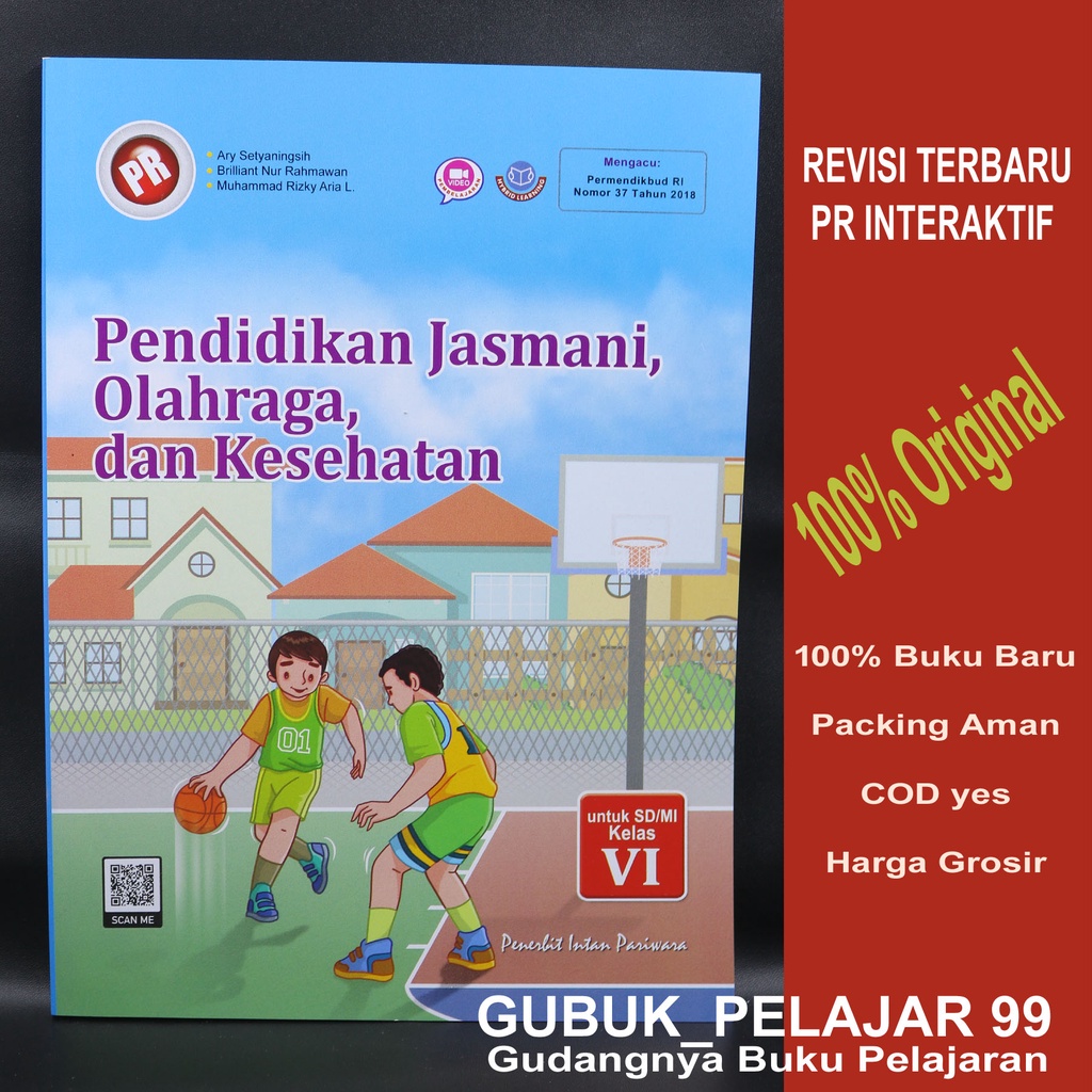 PR INTERAKTIF PJOK Kelas 6 untuk 1 Tahun SD/MI Intan Pariwara Edisi 2021-2022 Original