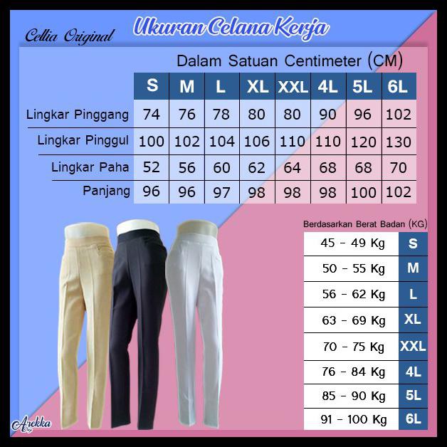  Celana  Kerja Wanita  Size  Xxxl 4L Celana  Kerja Wanita  Jumbo 