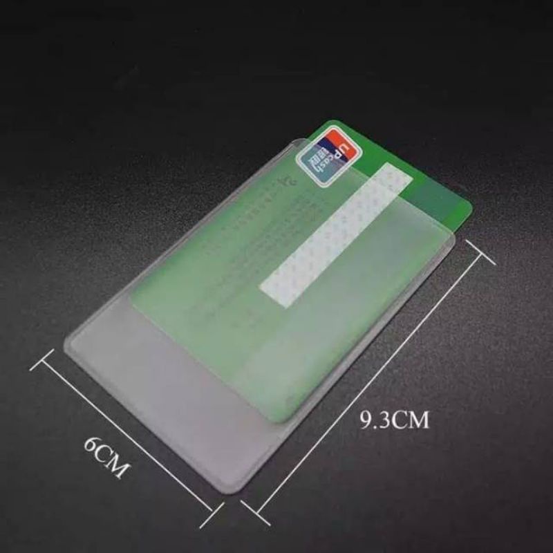 Cover Sampul Bening KTP Kartu Name Tag E-Toll eMoney ATM KTP SIM MRT ID Card etoll