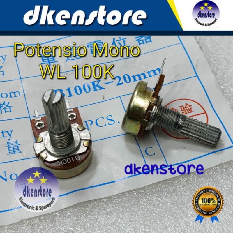 Potensio Mono 100K Potensiometer Murah 100 K ohm