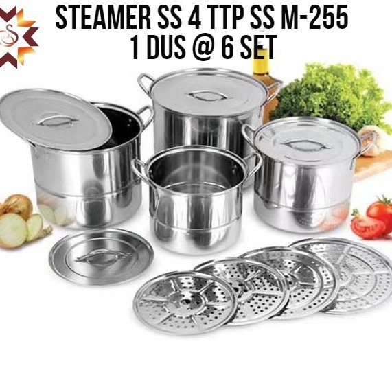 

Panci Steamer 4 pcs Stainles steel