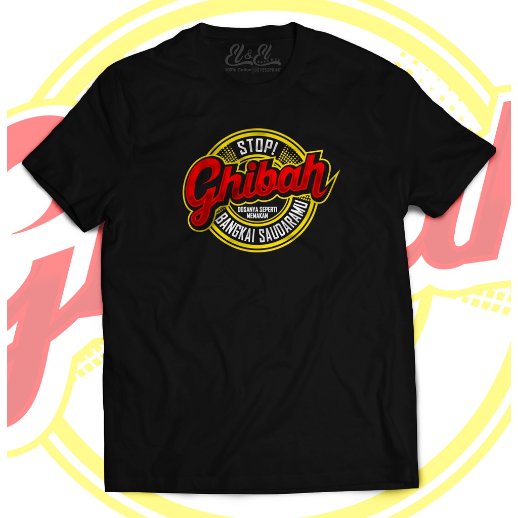 Kaos Islami STOP GHIBAH Cotton Combed