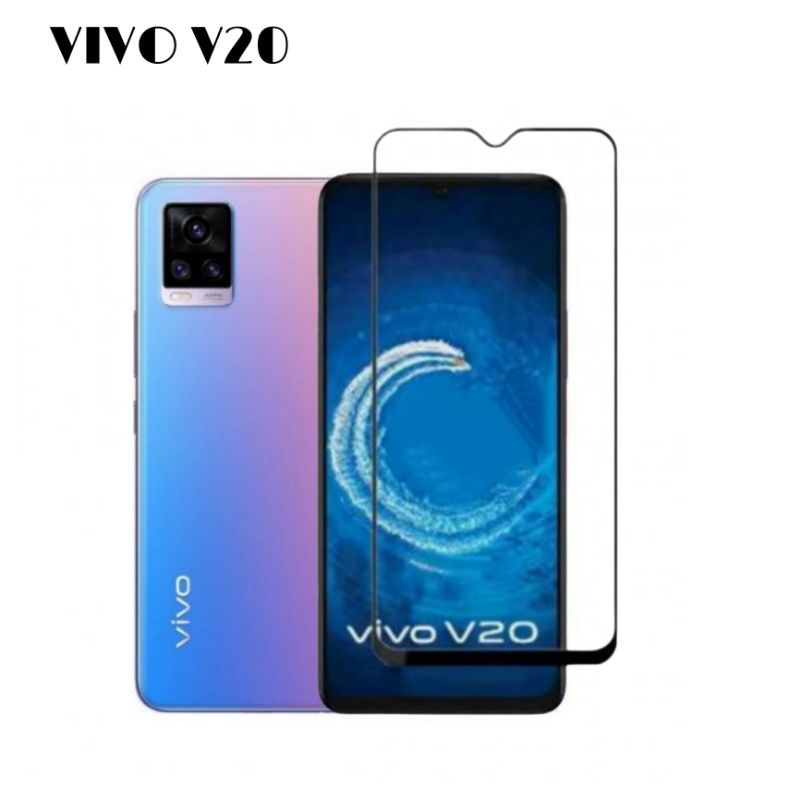 Tempered Glass Warna VIVO V20 Pro 2021 V20 V20 SE Anti Gores Kaca Full Layar Premium Quality 3IN1