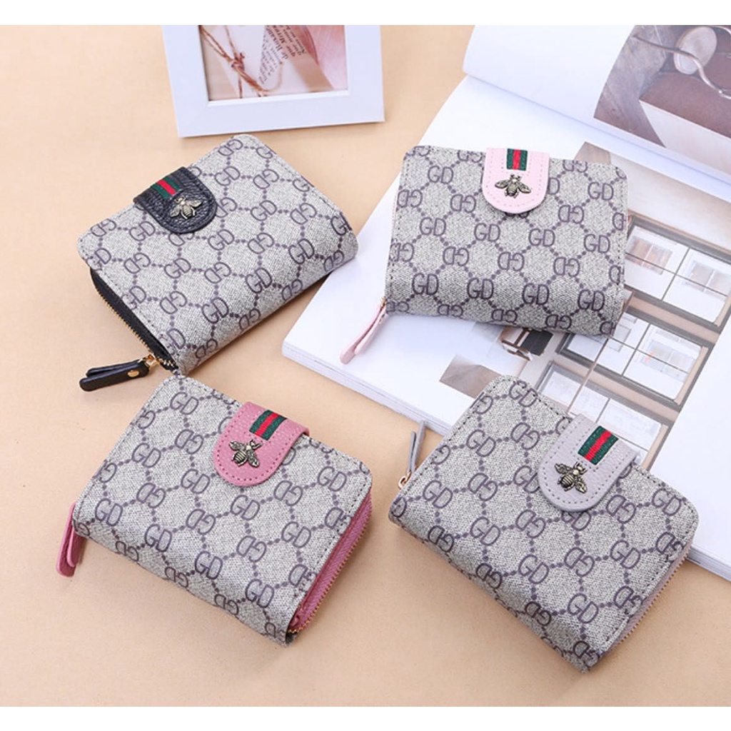 Dompet Lipat Wanita Motif Dompet Uang Kertas Koin Import Multifungsi Women Wallet Azgalery D44