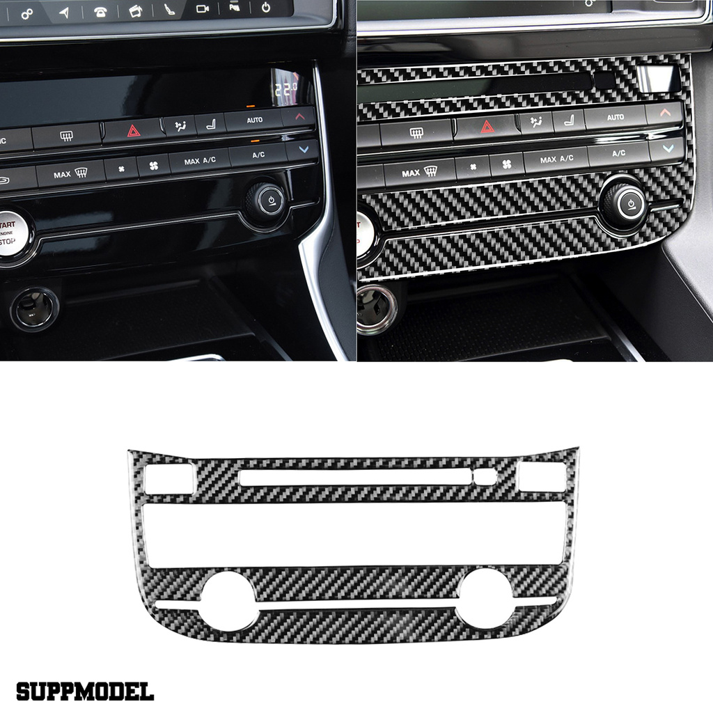 Stiker Panel Konsol Model Dua Sisi Bahan Serat Karbon Tahan Suhu Tinggi Untuk Jaguar F-Pace X761