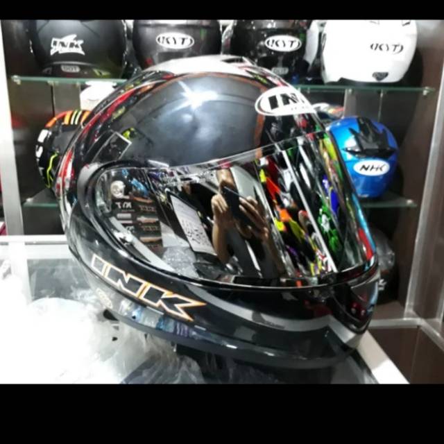 Kaca helm flat visor ink cl max  basic kyt r10 pnp helm ink cl max  iridium