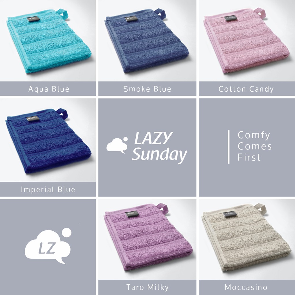 Handuk Kecil / Handuk Muka / Face Towel - Premium Towel 30x40 cm - LAZY Sunday